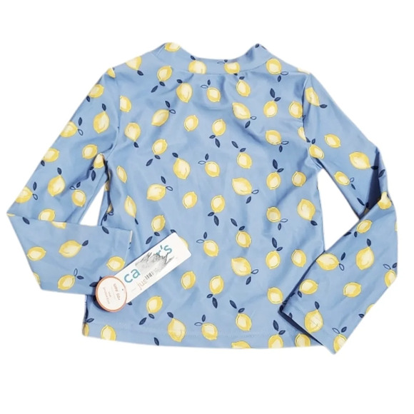 NWT Carter's Toddler Girl's Lemon Print Long Sleeve Swim Rashguard 3T - Picture 2 of 5